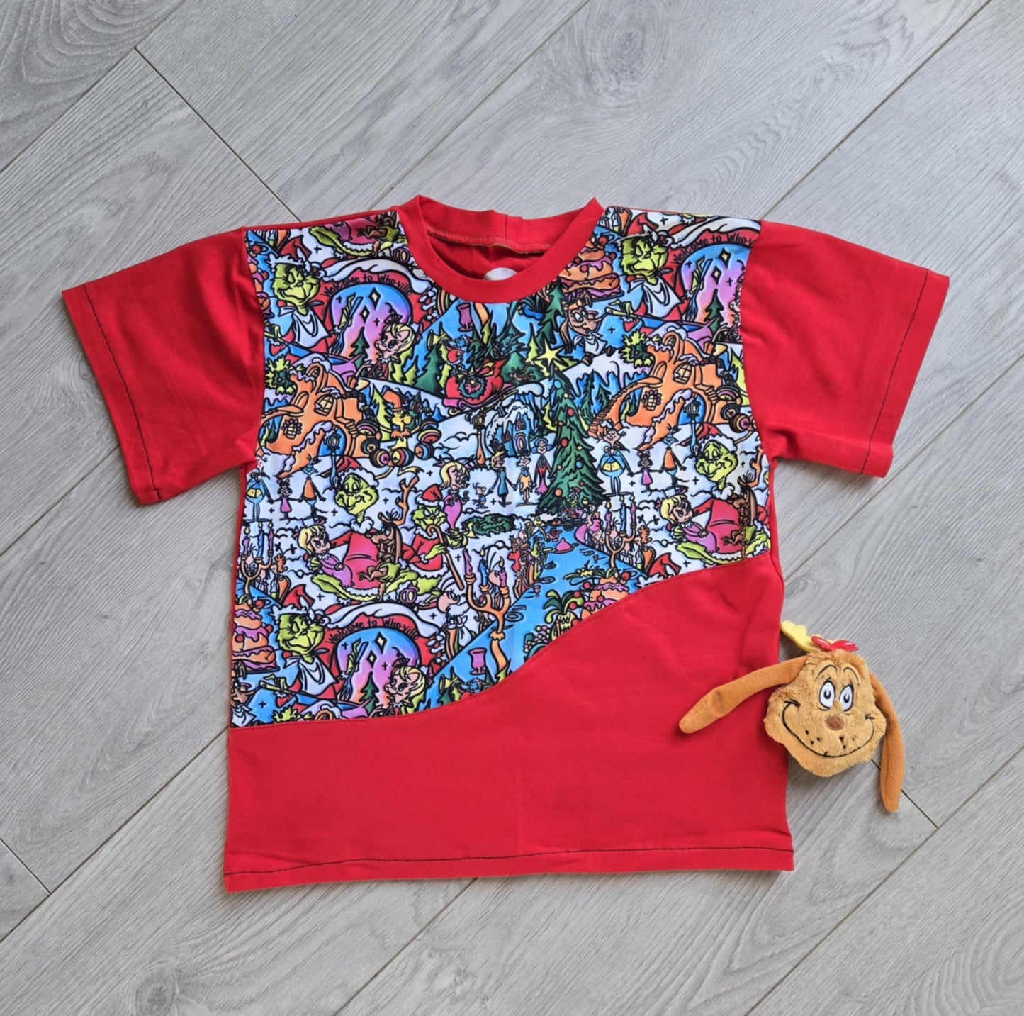 Chandail rouge Grinchy 3-6T