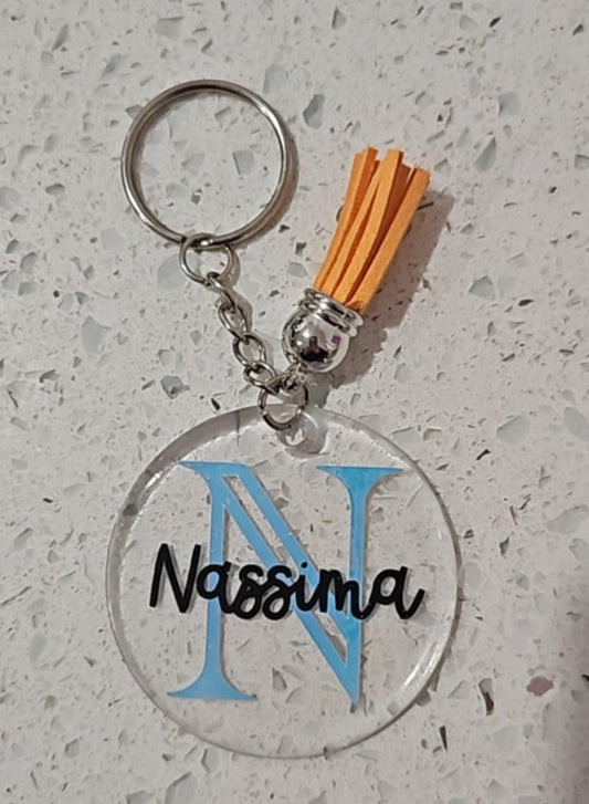 Porte-clé personnalisé avec finition en résine